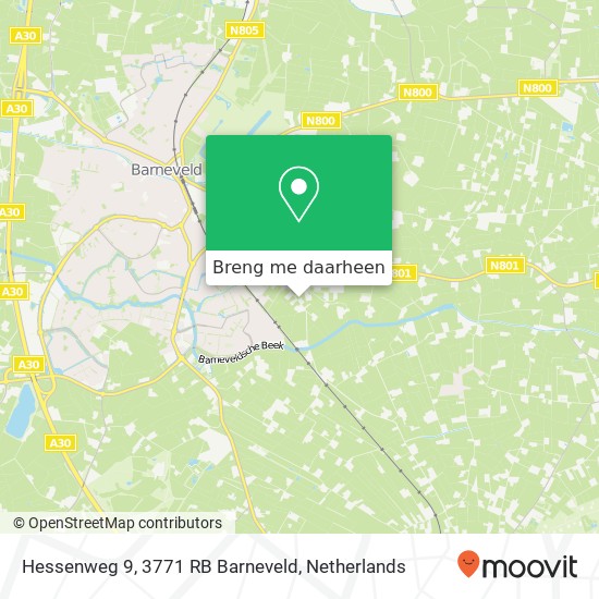 Hessenweg 9, 3771 RB Barneveld kaart