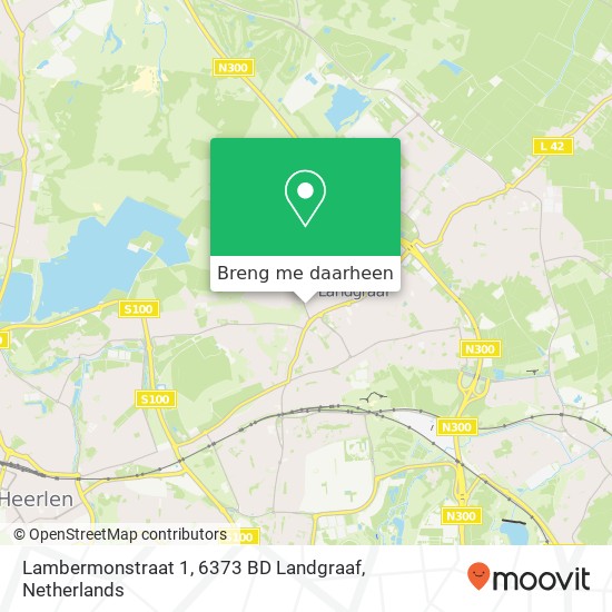 Lambermonstraat 1, 6373 BD Landgraaf kaart