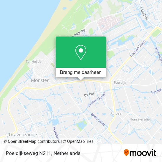 Poeldijkseweg N211 kaart