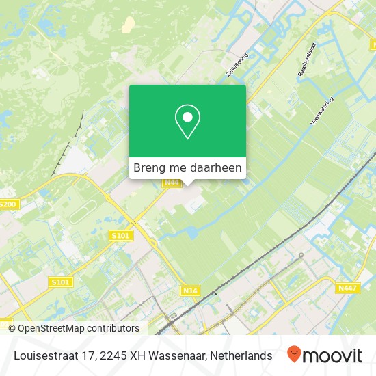 Louisestraat 17, 2245 XH Wassenaar kaart