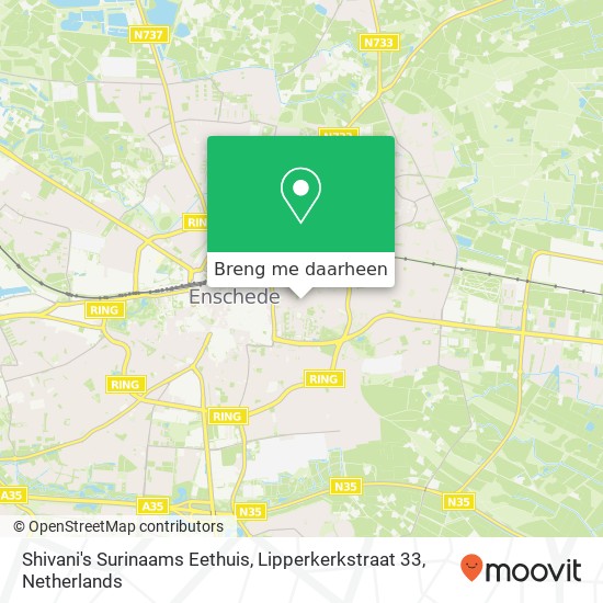 Shivani's Surinaams Eethuis, Lipperkerkstraat 33 kaart