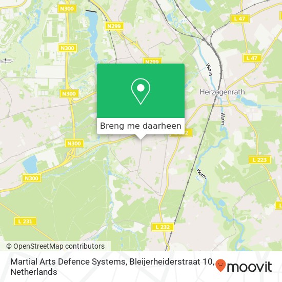 Martial Arts Defence Systems, Bleijerheiderstraat 10 kaart