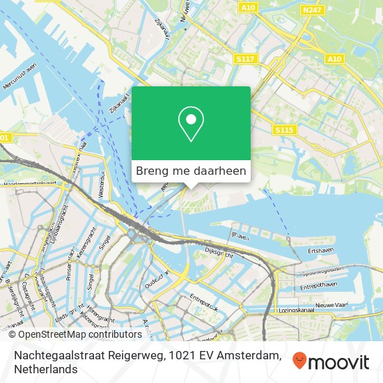 Nachtegaalstraat Reigerweg, 1021 EV Amsterdam kaart