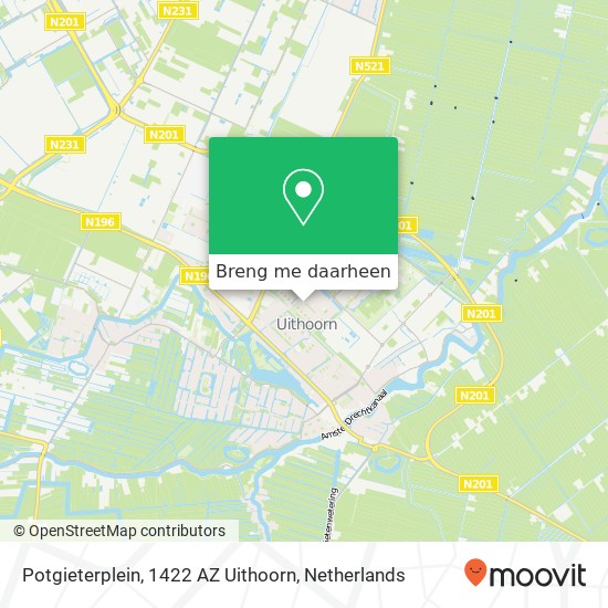 Potgieterplein, 1422 AZ Uithoorn kaart