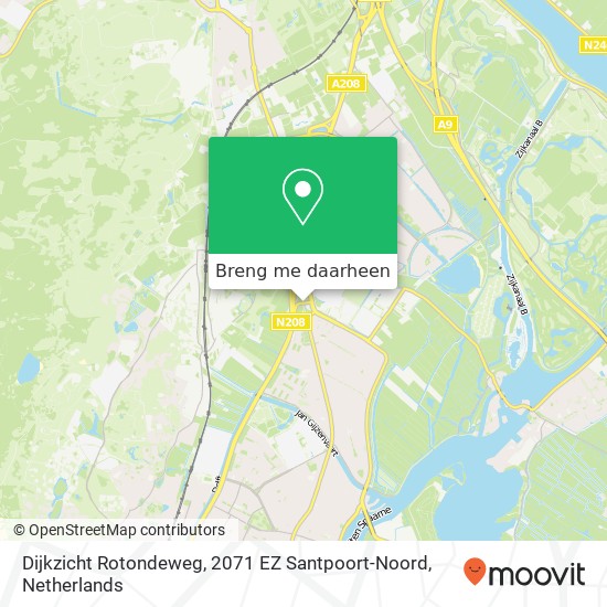 Dijkzicht Rotondeweg, 2071 EZ Santpoort-Noord kaart