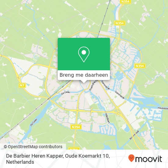 De Barbier Heren Kapper, Oude Koemarkt 10 kaart