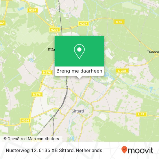 Nusterweg 12, 6136 XB Sittard kaart