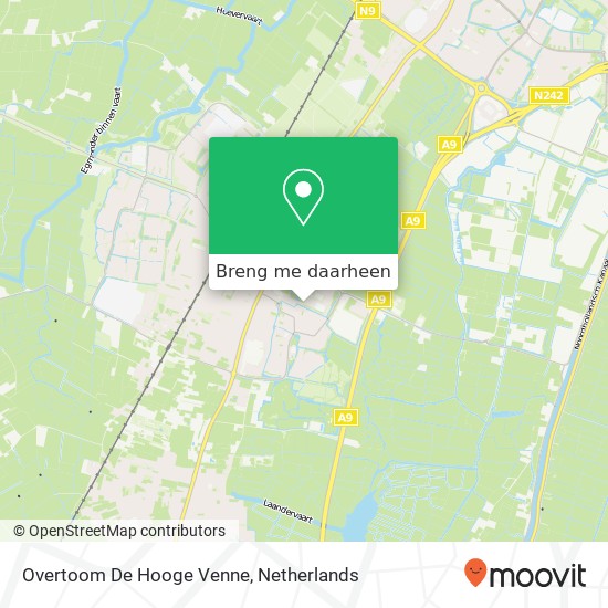 Overtoom De Hooge Venne kaart