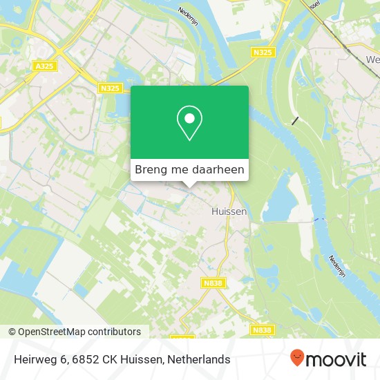 Heirweg 6, 6852 CK Huissen kaart