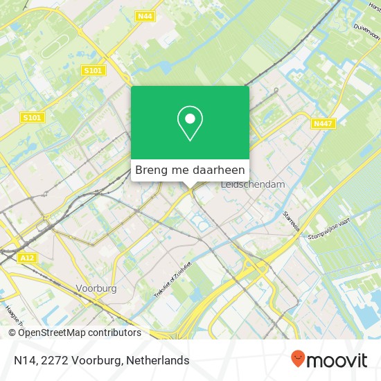 N14, 2272 Voorburg kaart