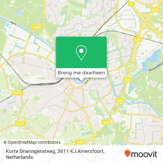 Korte Drieringensteeg, 3811 KJ Amersfoort kaart