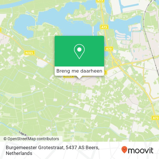 Burgemeester Grotestraat, 5437 AS Beers kaart