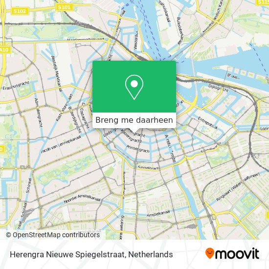 Herengra Nieuwe Spiegelstraat kaart