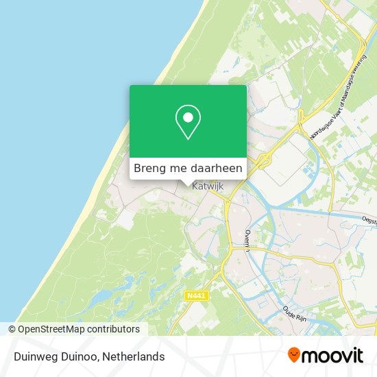 Duinweg Duinoo kaart