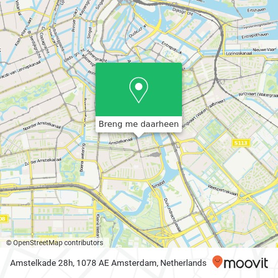 Amstelkade 28h, 1078 AE Amsterdam kaart