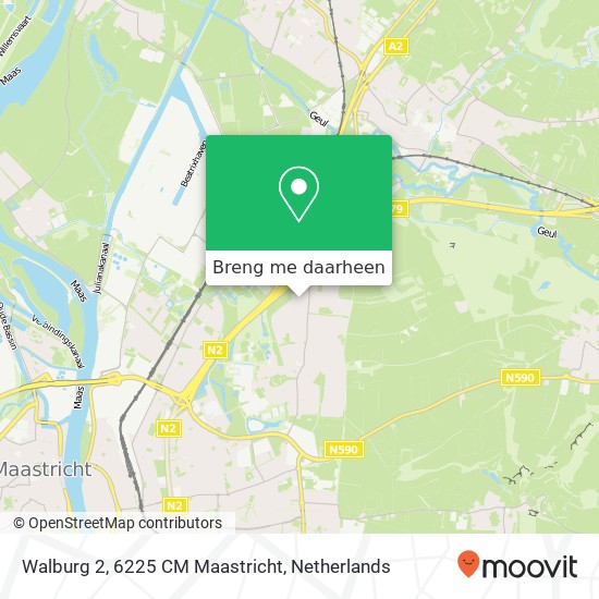 Walburg 2, 6225 CM Maastricht kaart