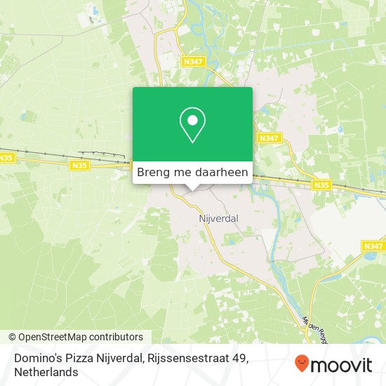 Domino's Pizza Nijverdal, Rijssensestraat 49 kaart