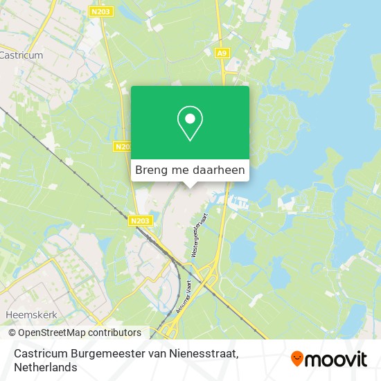 Castricum Burgemeester van Nienesstraat kaart