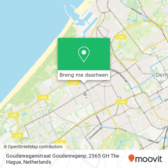 Goudenregenstraat Goudenregenp, 2565 GH The Hague kaart
