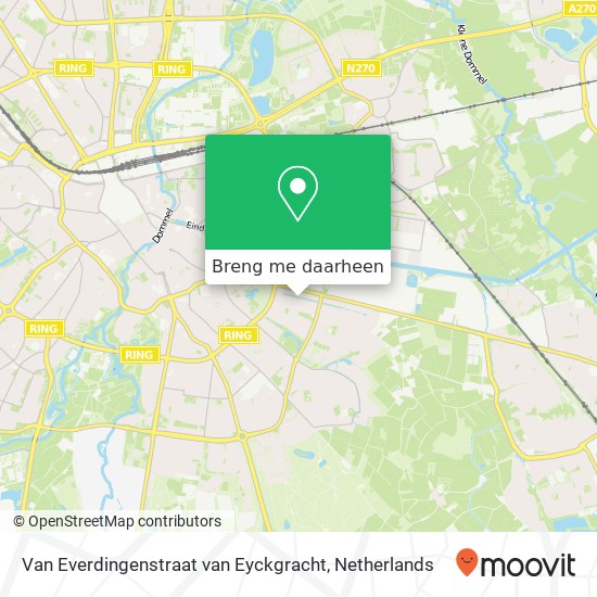 Van Everdingenstraat van Eyckgracht kaart