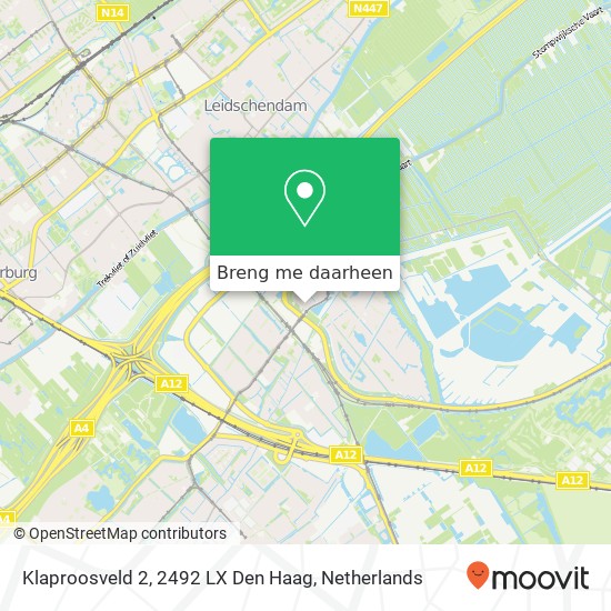 Klaproosveld 2, 2492 LX Den Haag kaart