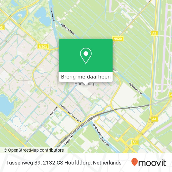 Tussenweg 39, 2132 CS Hoofddorp kaart