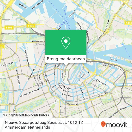 Nieuwe Spaarpotsteeg Spuistraat, 1012 TZ Amsterdam kaart