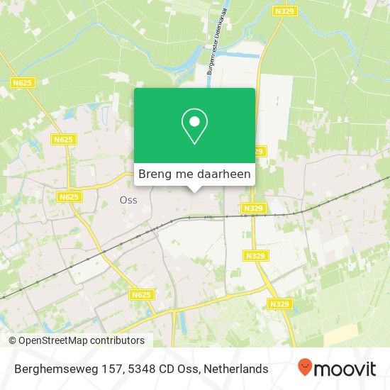 Berghemseweg 157, 5348 CD Oss kaart