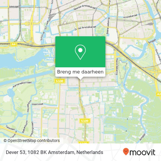 Dever 53, 1082 BK Amsterdam kaart