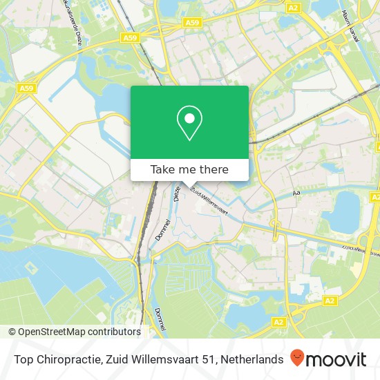 Top Chiropractie, Zuid Willemsvaart 51 kaart