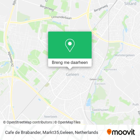 Cafe de Brabander, Markt35,Geleen kaart