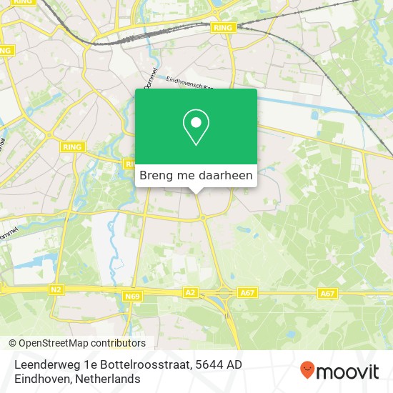Leenderweg 1e Bottelroosstraat, 5644 AD Eindhoven kaart