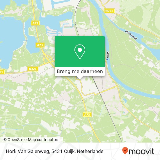 Hork Van Galenweg, 5431 Cuijk kaart