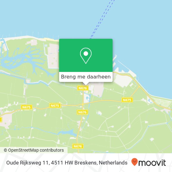 Oude Rijksweg 11, 4511 HW Breskens kaart