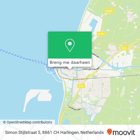 Simon Stijlstraat 5, 8861 CH Harlingen kaart