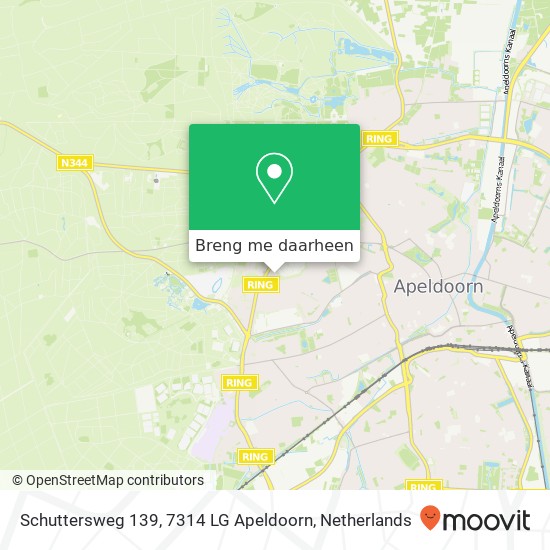 Schuttersweg 139, 7314 LG Apeldoorn kaart