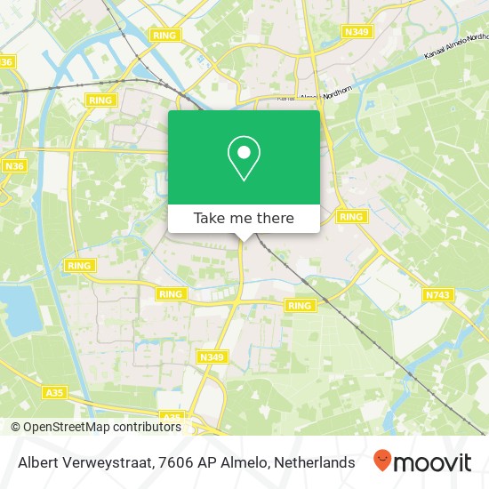 Albert Verweystraat, 7606 AP Almelo kaart