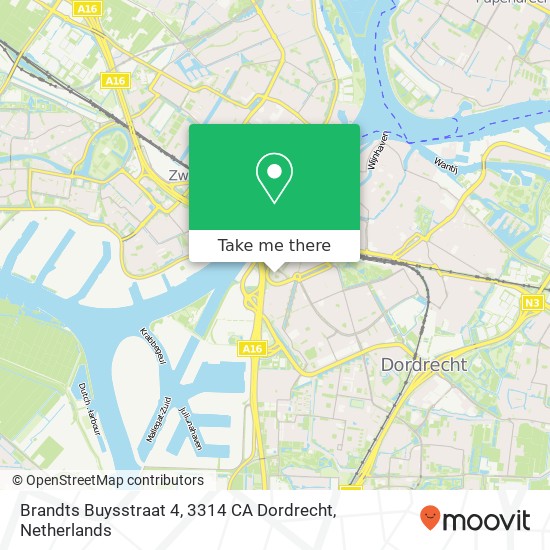 Brandts Buysstraat 4, 3314 CA Dordrecht kaart