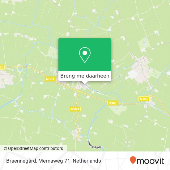 Braennegård, Mernaweg 71 kaart