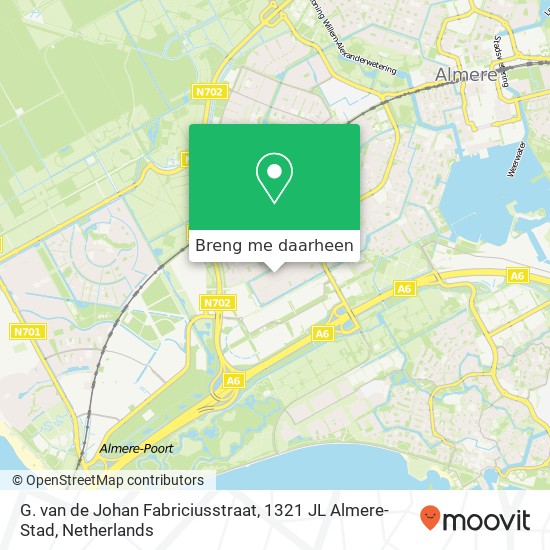 G. van de Johan Fabriciusstraat, 1321 JL Almere-Stad kaart