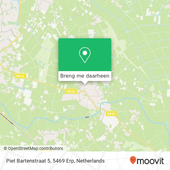 Piet Bartenstraat 5, 5469 Erp kaart