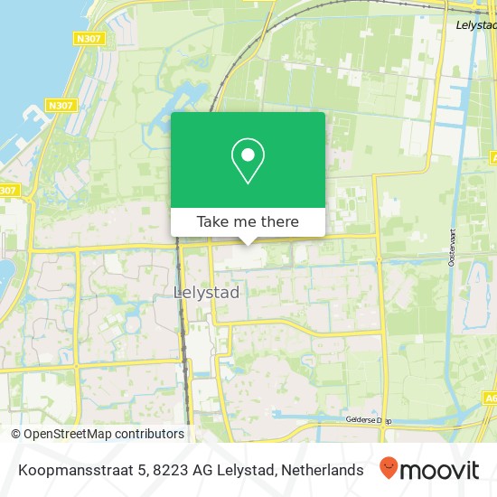 Koopmansstraat 5, 8223 AG Lelystad kaart