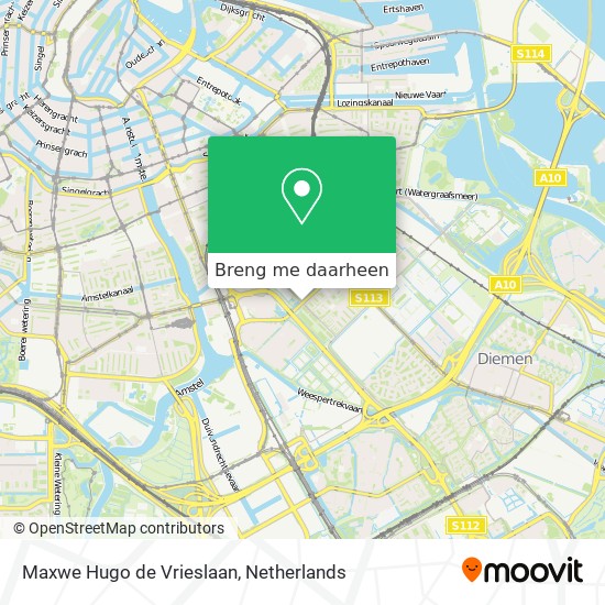Maxwe Hugo de Vrieslaan kaart