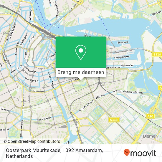 Oosterpark Mauritskade, 1092 Amsterdam kaart