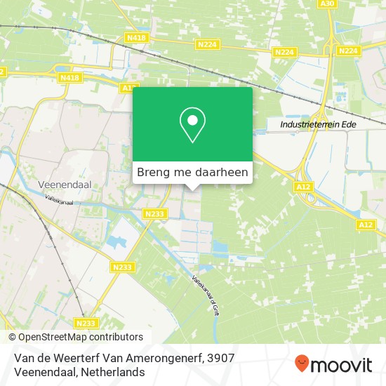 Van de Weerterf Van Amerongenerf, 3907 Veenendaal kaart