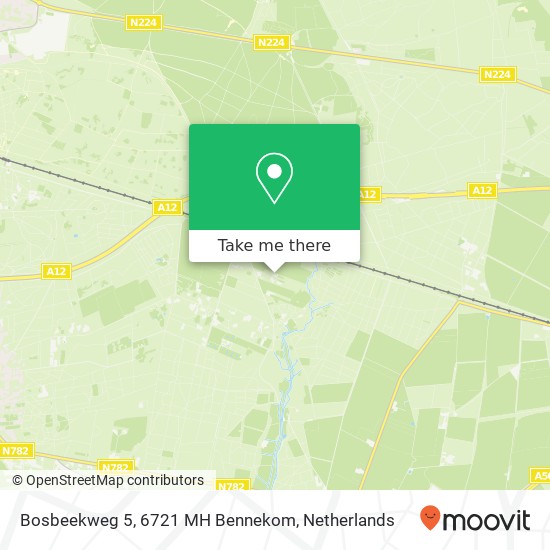 Bosbeekweg 5, 6721 MH Bennekom kaart