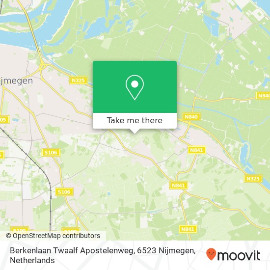 Berkenlaan Twaalf Apostelenweg, 6523 Nijmegen kaart