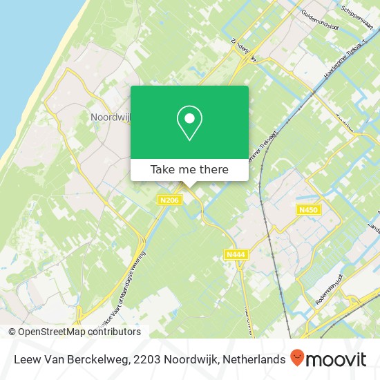 Leew Van Berckelweg, 2203 Noordwijk kaart