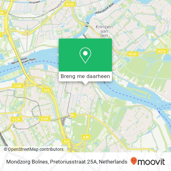 Mondzorg Bolnes, Pretoriusstraat 25A kaart