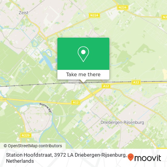 Station Hoofdstraat, 3972 LA Driebergen-Rijsenburg kaart